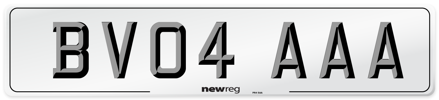 BV04 AAA Number Plate from New Reg